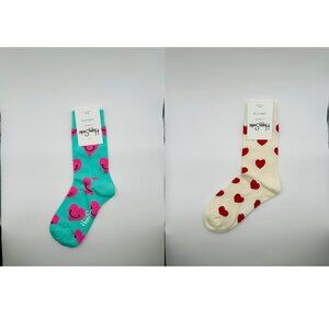 2 Pairs Happy Socks Size Medium Unisex NWT